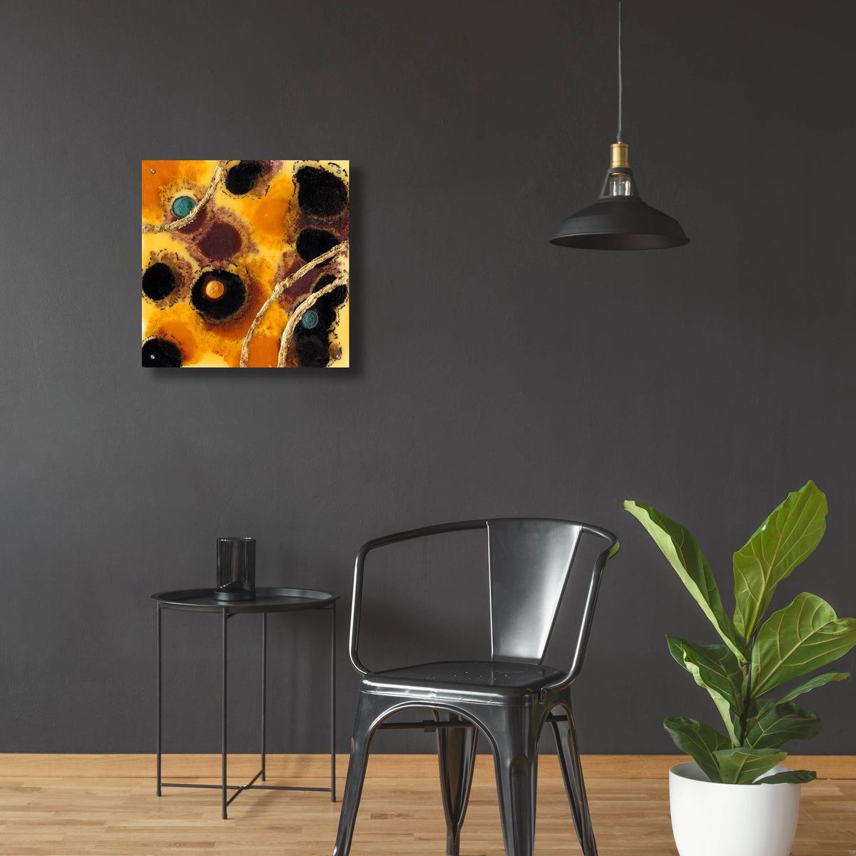 Meteor Shower 2 by Alicia Ludwig - 24x24 acrylic wall art in a room