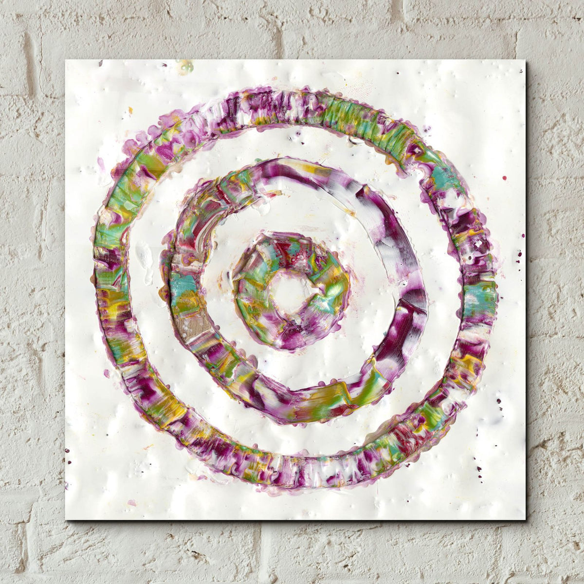 Smoke Rings 1 by Alicia Ludwig - 12x12 acrylic wall art in a room