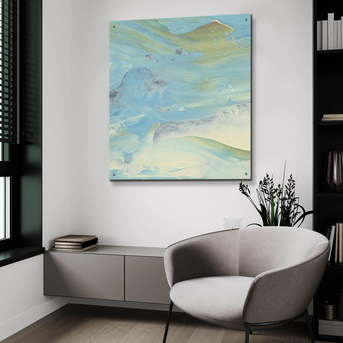 Waters Edge 3 by Alicia Ludwig - 36x36 acrylic wall art in a room