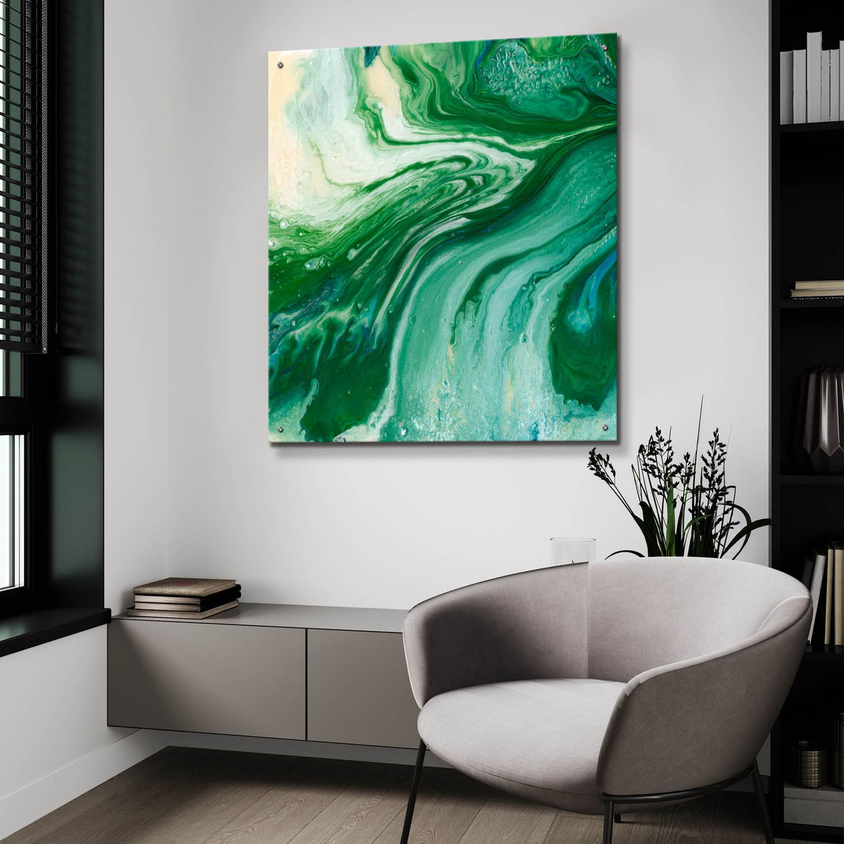 Amazonian 1 by Alicia Ludwig - 36x36 acrylic wall art in a room