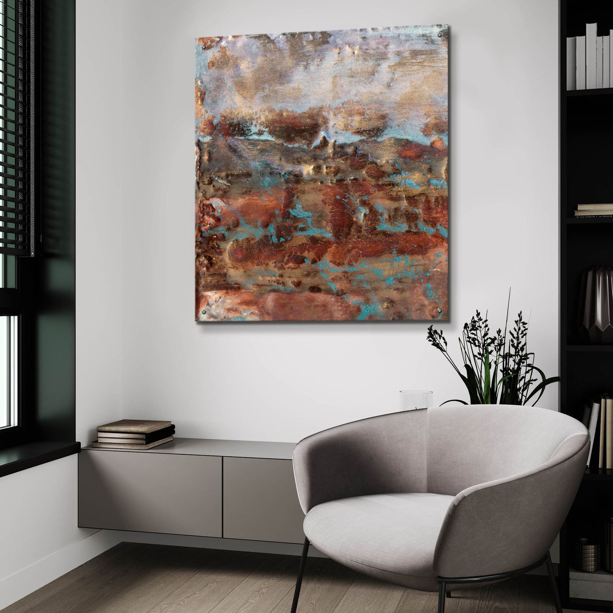Dusky Horizon 1 by Alicia Ludwig - 36x36 acrylic wall art in a room