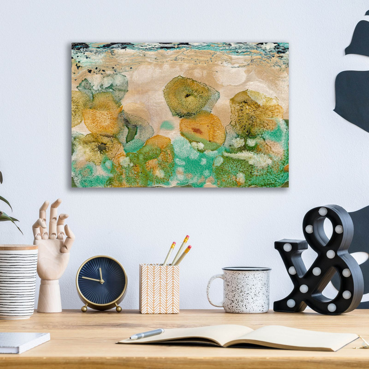 Beneath The Waves 1 by Alicia Ludwig - 16x12 acrylic wall art in a room