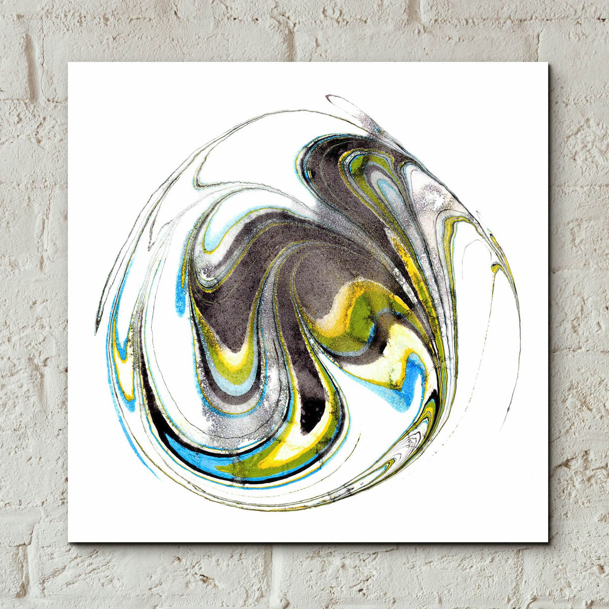 Citrine Momentum 2 by Alicia Ludwig - 12x12 acrylic wall art in a room