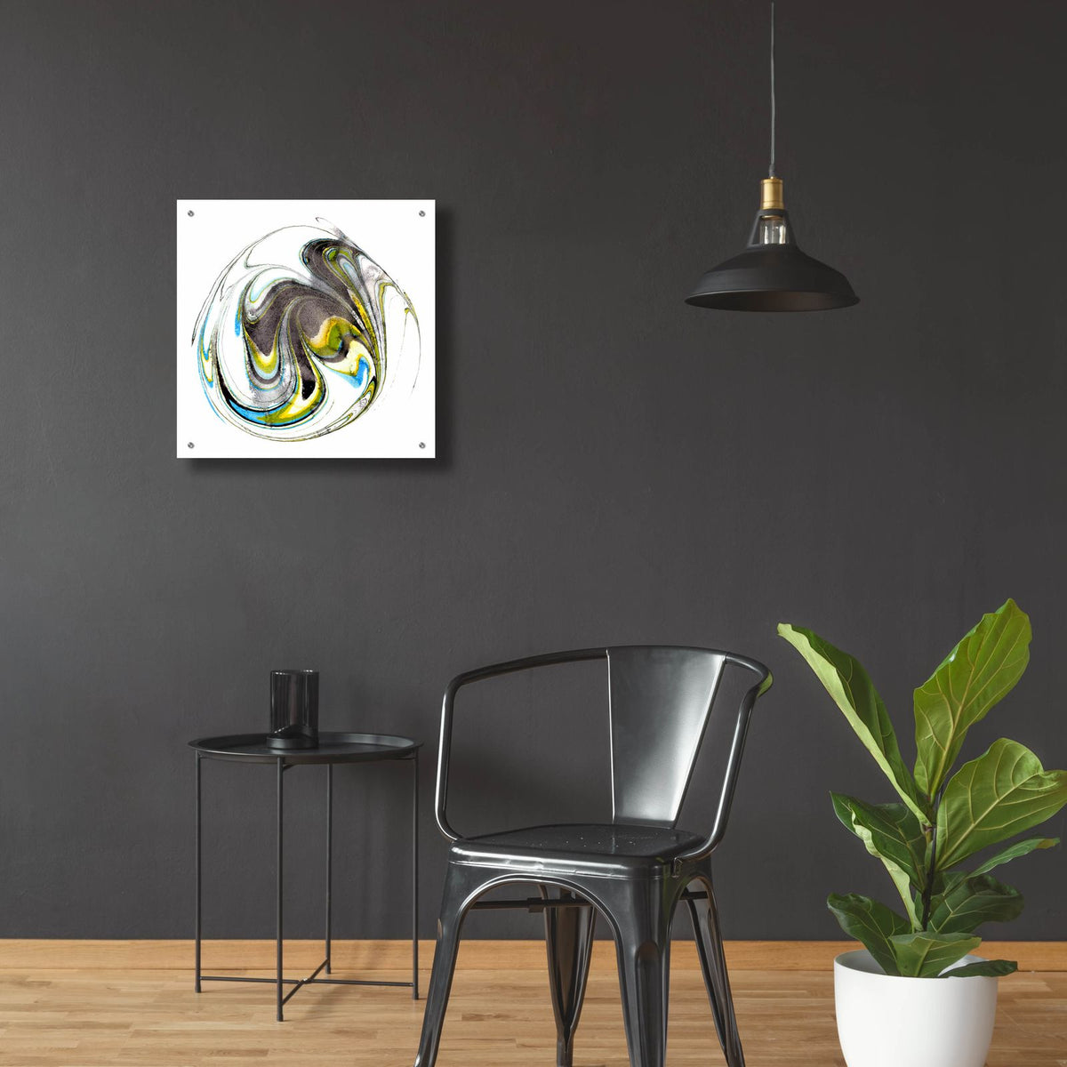 Citrine Momentum 2 by Alicia Ludwig - 24x24 acrylic wall art in a room