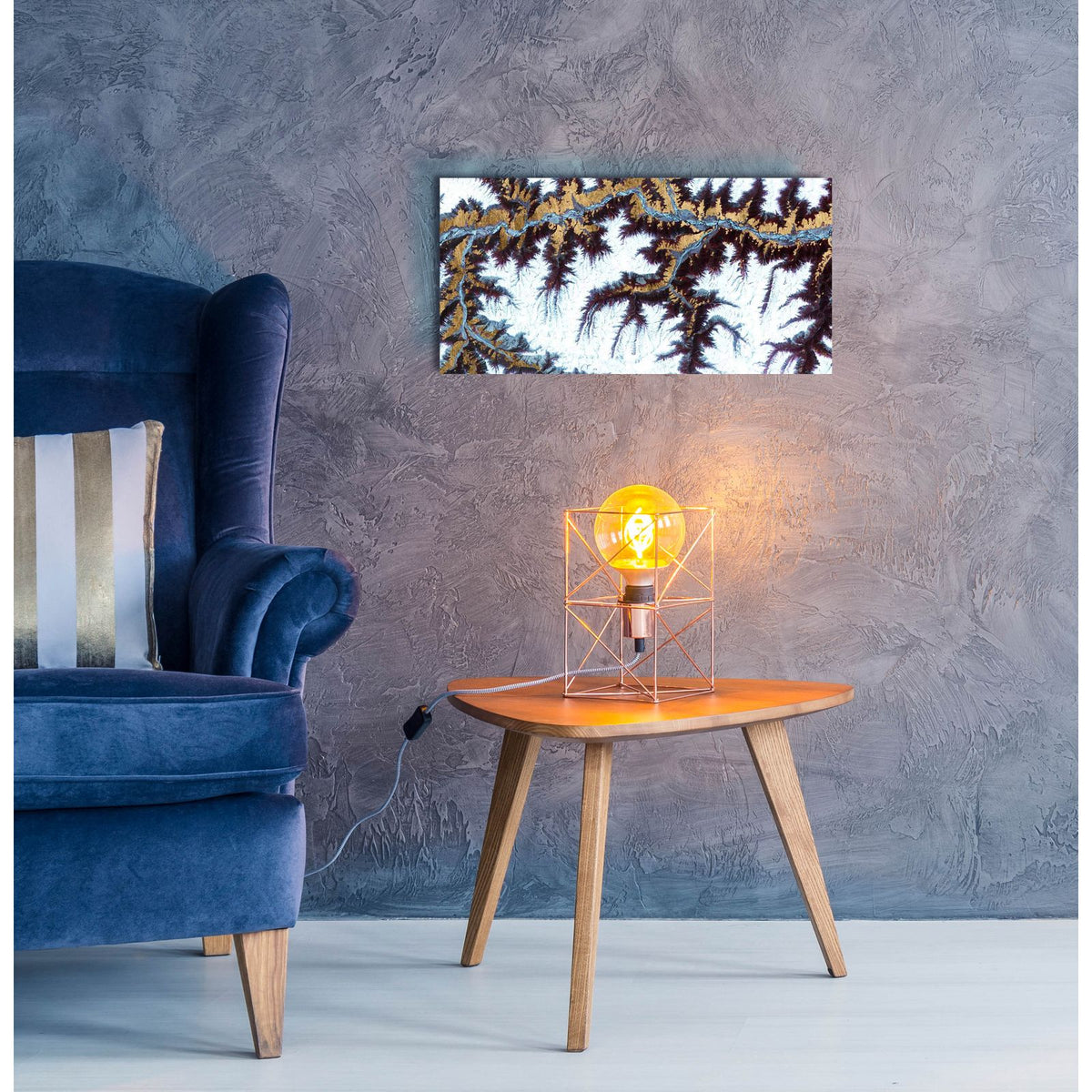 Himalayas 2 by Alicia Ludwig - 24x12 acrylic wall art in a room