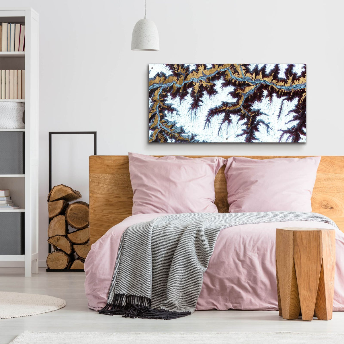 Himalayas 2 by Alicia Ludwig - 48x24 acrylic wall art in a room