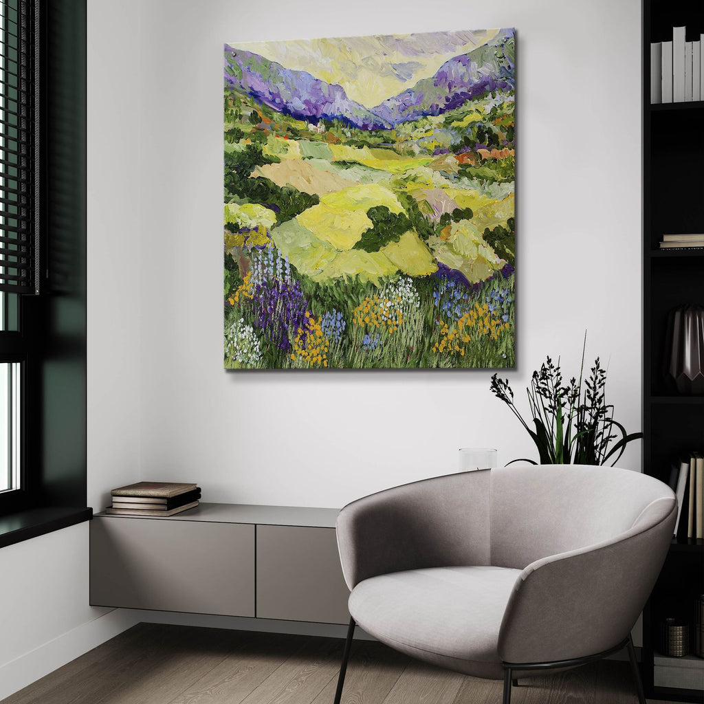 Cool Grass by Allan Friedlander - 36x36 acrylic wall art in a room