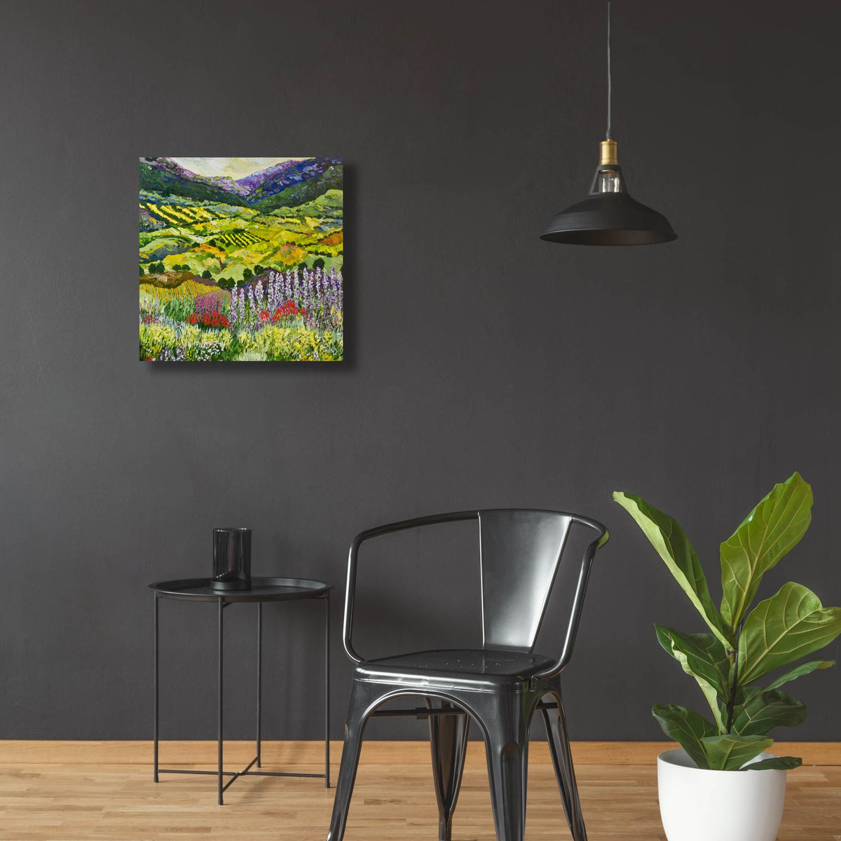 Where Flowers Bloom by Allan Friedlander - 24x24 acrylic wall art in a room
