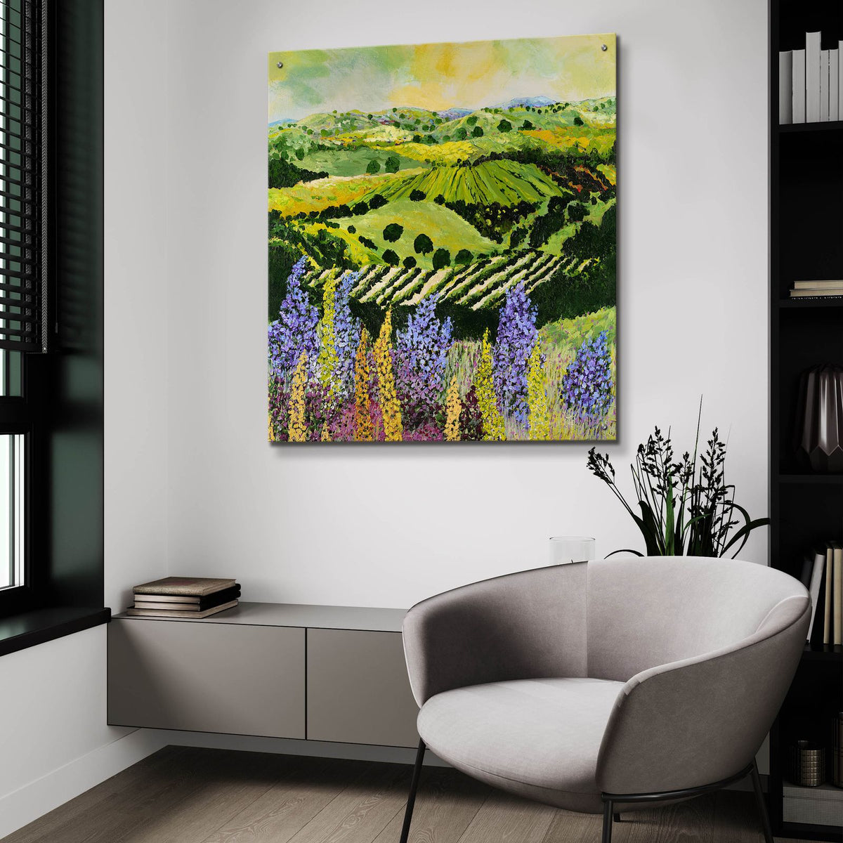 Wildflower Ridge by Allan Friedlander - 36x36 acrylic wall art in a room