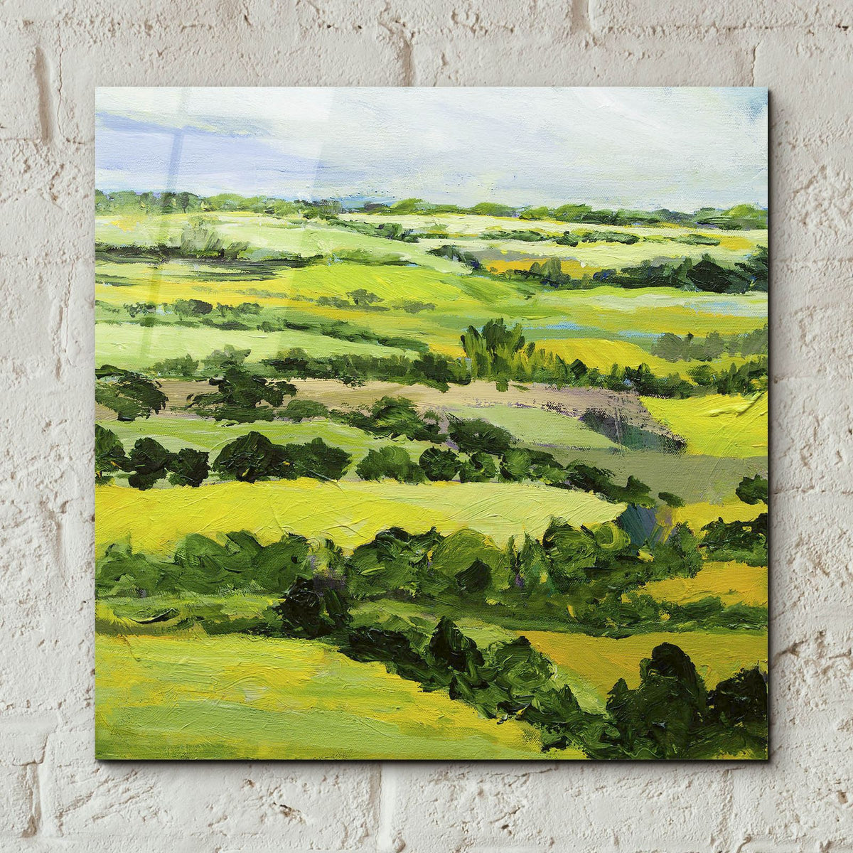 Brightwalton Green by Allan Friedlander - 12x12 acrylic wall art in a room