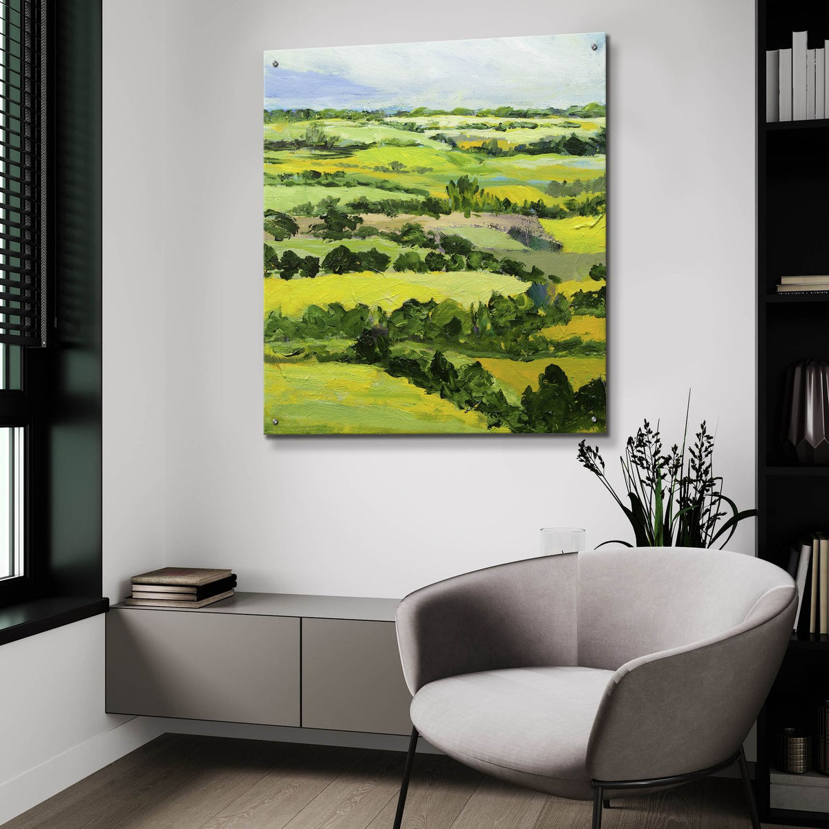 Brightwalton Green by Allan Friedlander - 36x36 acrylic wall art in a room