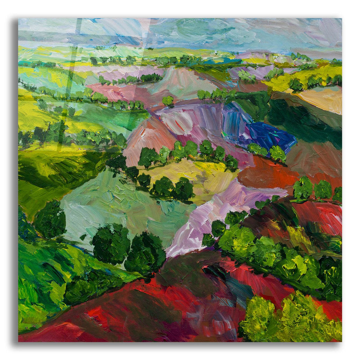 Deep Ridge Red Hill by Allan Friedlander acrylic glass wall art