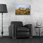 Red Ribbon Roses by Allan Friedlander - 24x16 acrylic wall art in a room