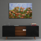 Red Ribbon Roses by Allan Friedlander - 36x24 acrylic wall art in a room