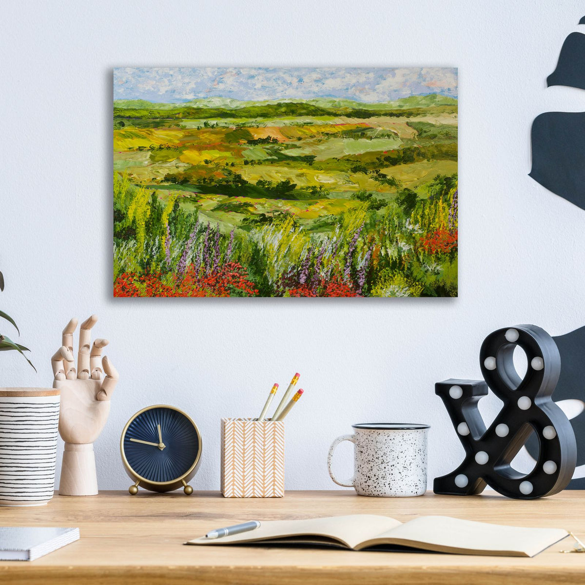 Flower Gate by Allan Friedlander - 16x12 acrylic wall art in a room