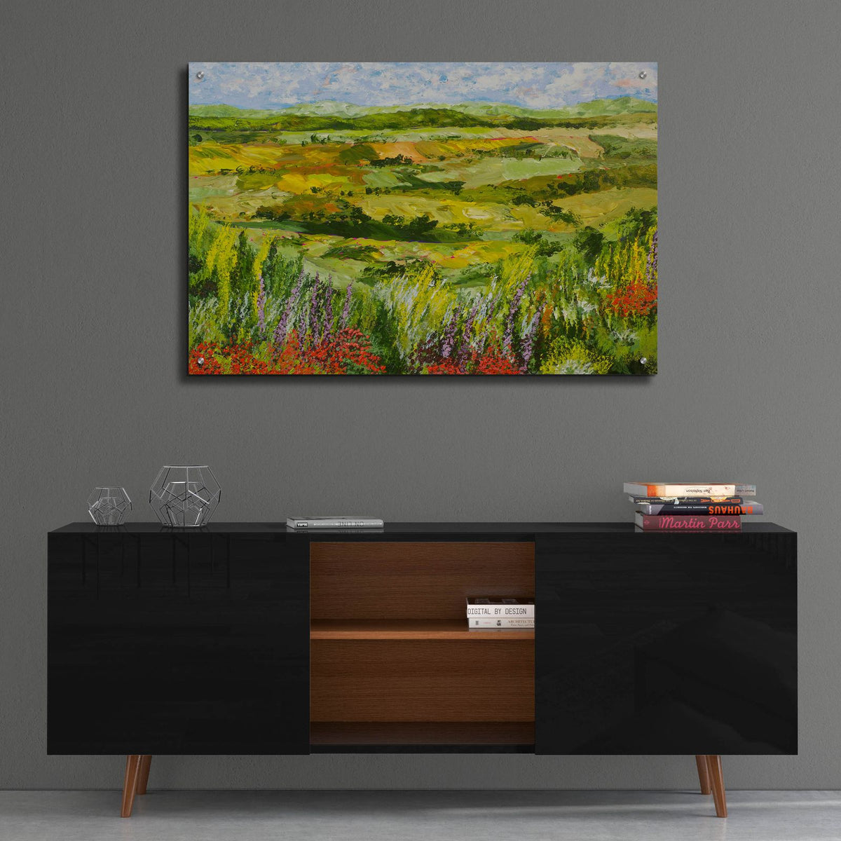 Flower Gate by Allan Friedlander - 36x24 acrylic wall art in a room
