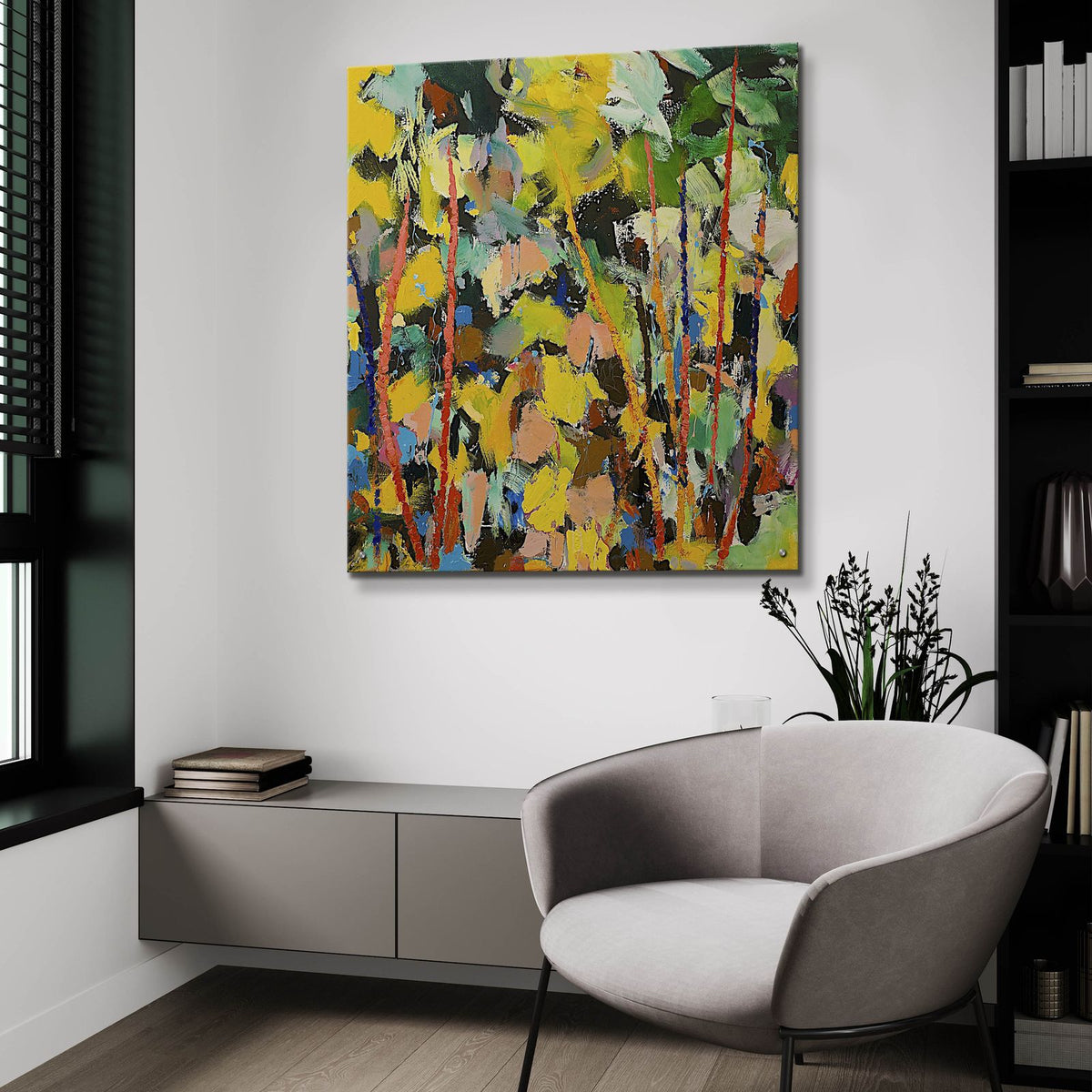 Airglow by Allan Friedlander - 36x36 acrylic wall art in a room