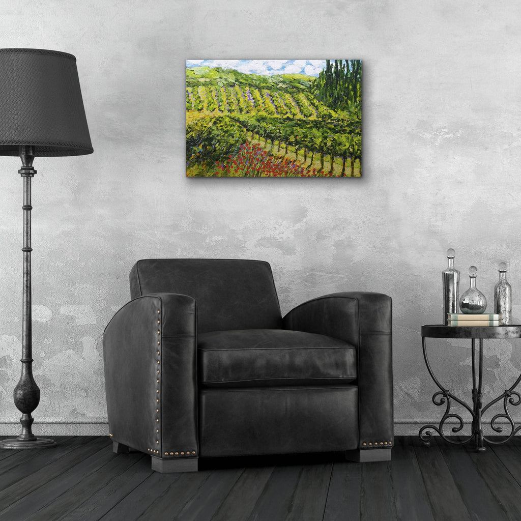 Mountain Vineyard by Allan Friedlander - 24x16 acrylic wall art in a room