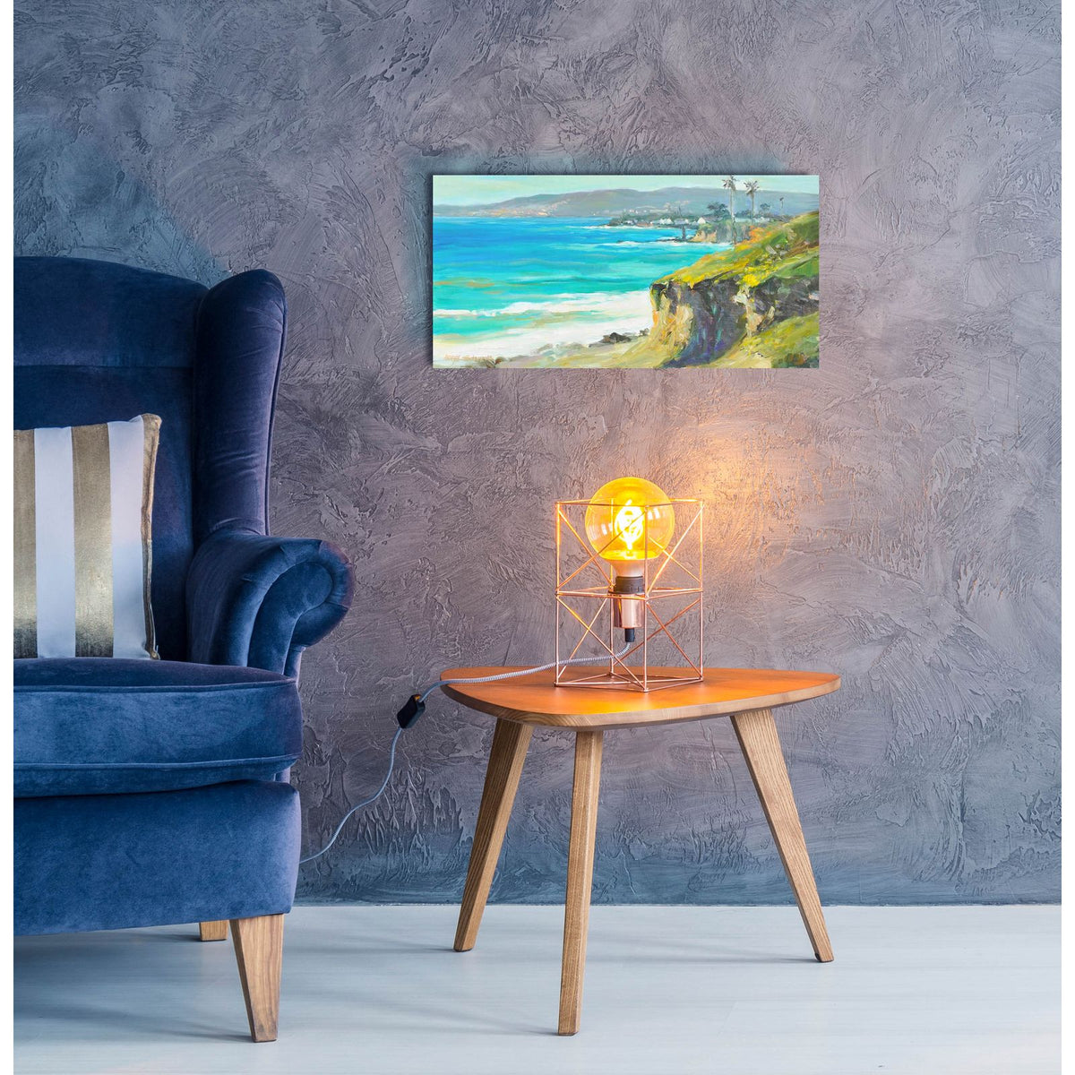 Coast Cliffs by Allayn Stevens - 24x12 acrylic wall art in a room