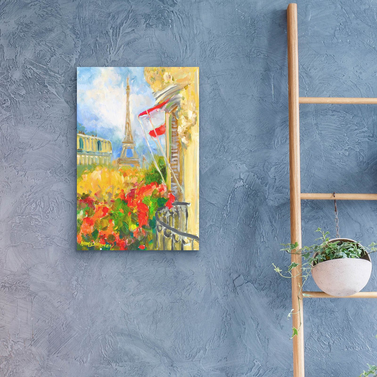 Tower Balcony by Allayn Stevens - 16x24 acrylic wall art in a room