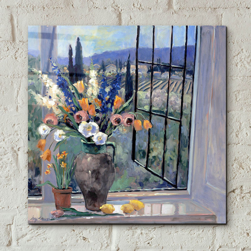 Tuscany Hillside 1 by Allayn Stevens - 12x12 acrylic wall art in a room