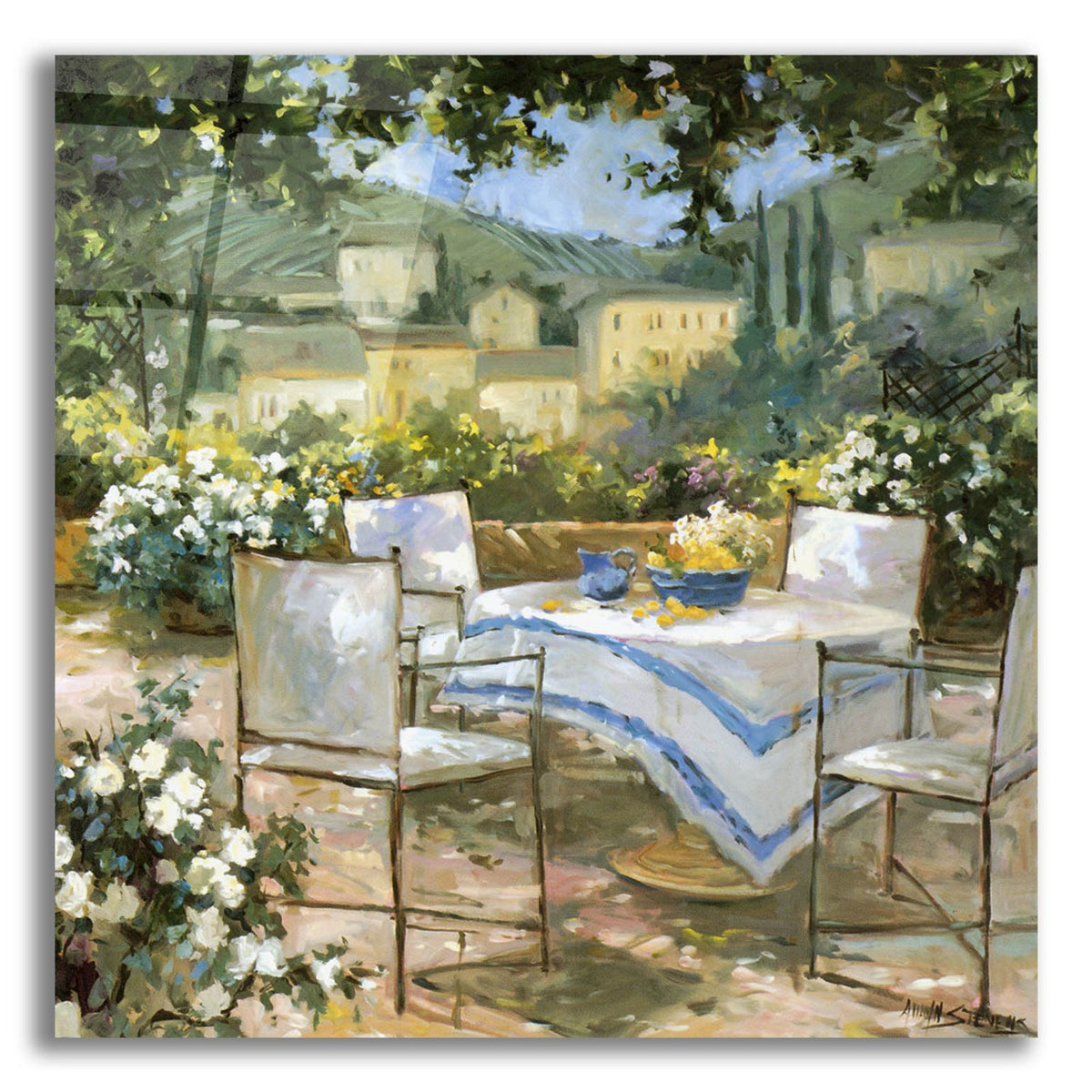 Tuscany Terrace 1 by Allayn Stevens acrylic glass wall art