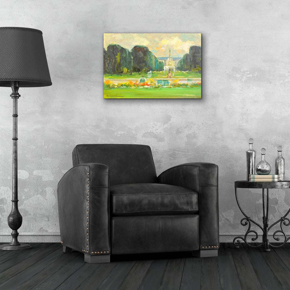 Italian Gardens by Allayn Stevens - 24x16 acrylic wall art in a room