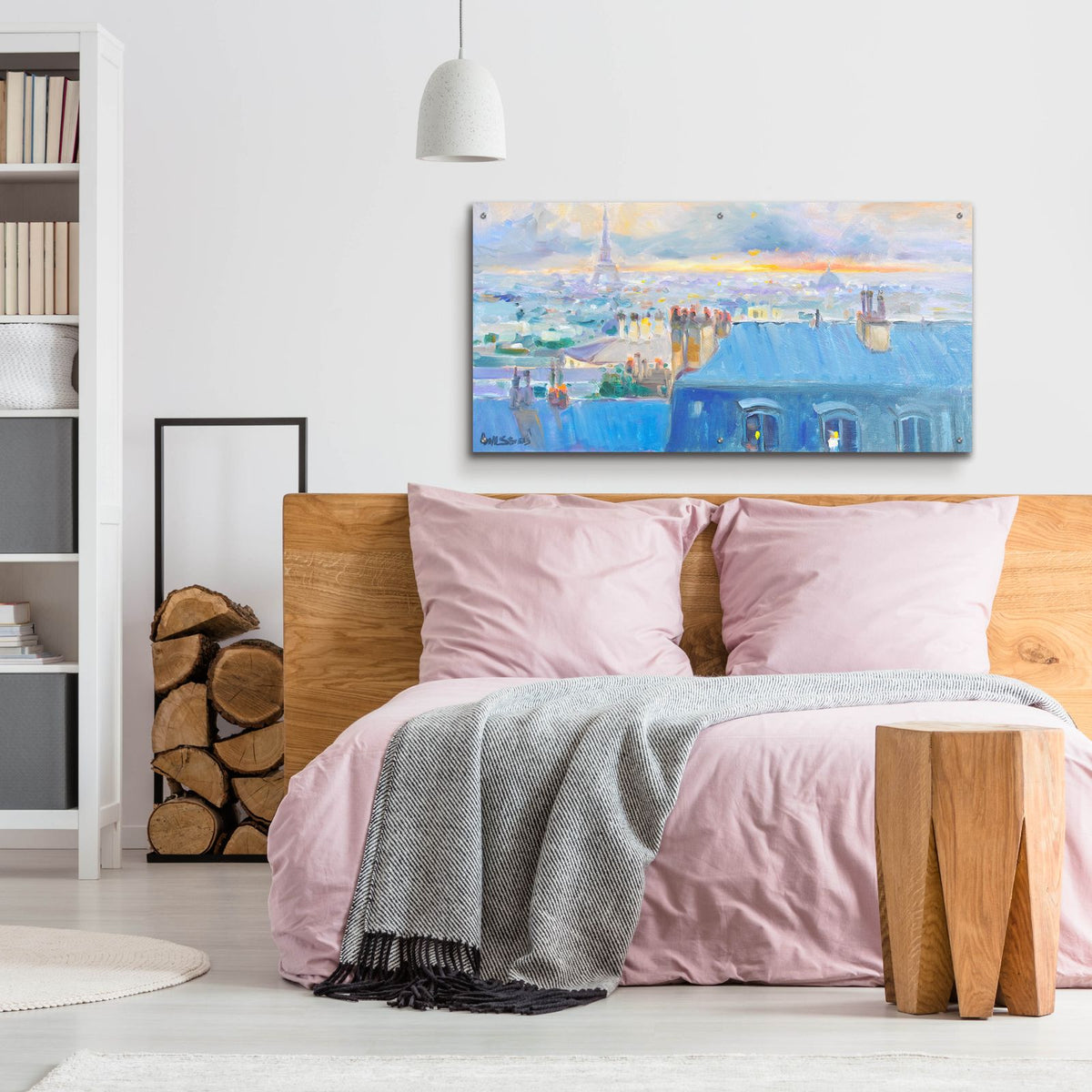 View Of The Tower by Allayn Stevens - 48x24 acrylic wall art in a room