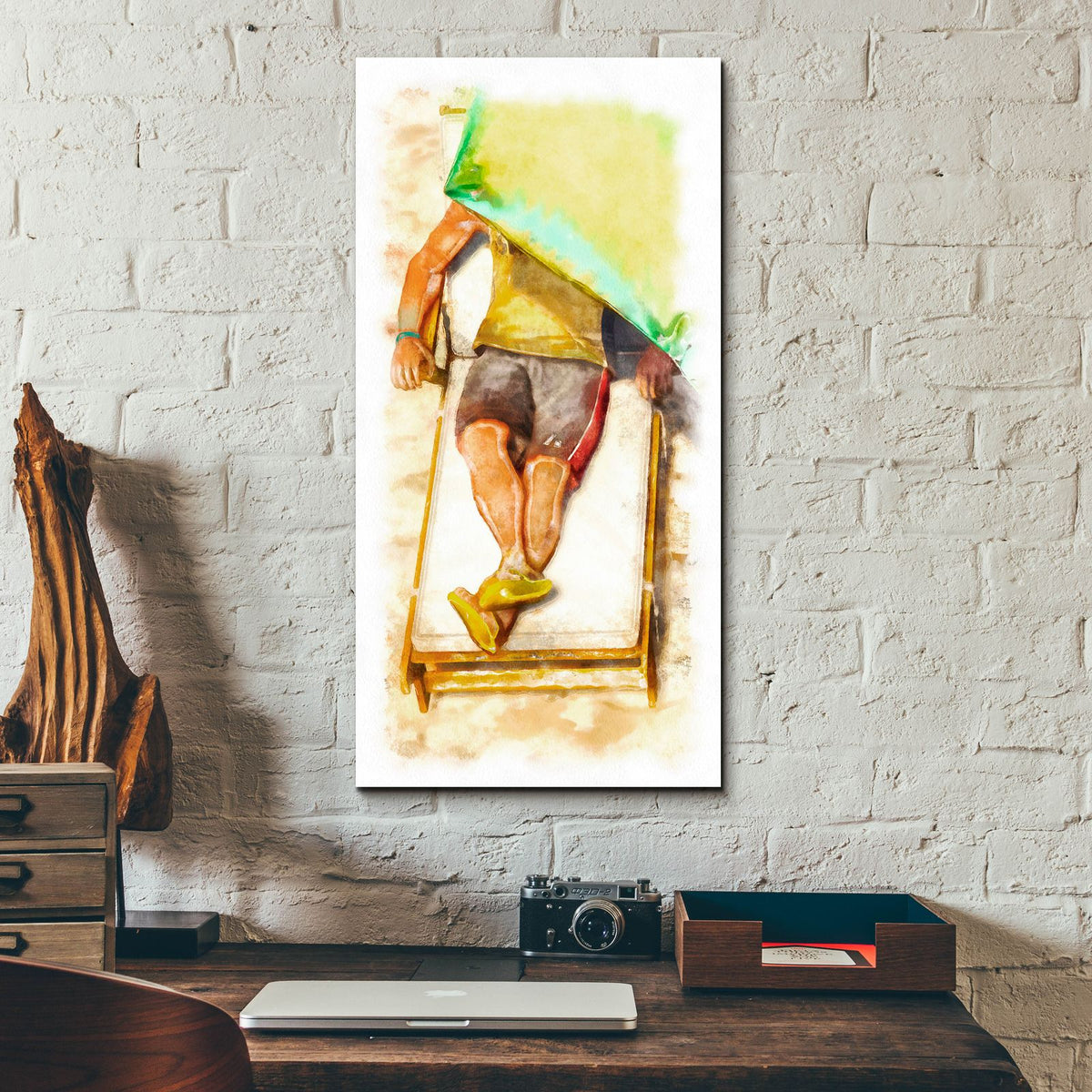 Laid Out 2 by Alonzo Saunders - 12x24 acrylic wall art in a room