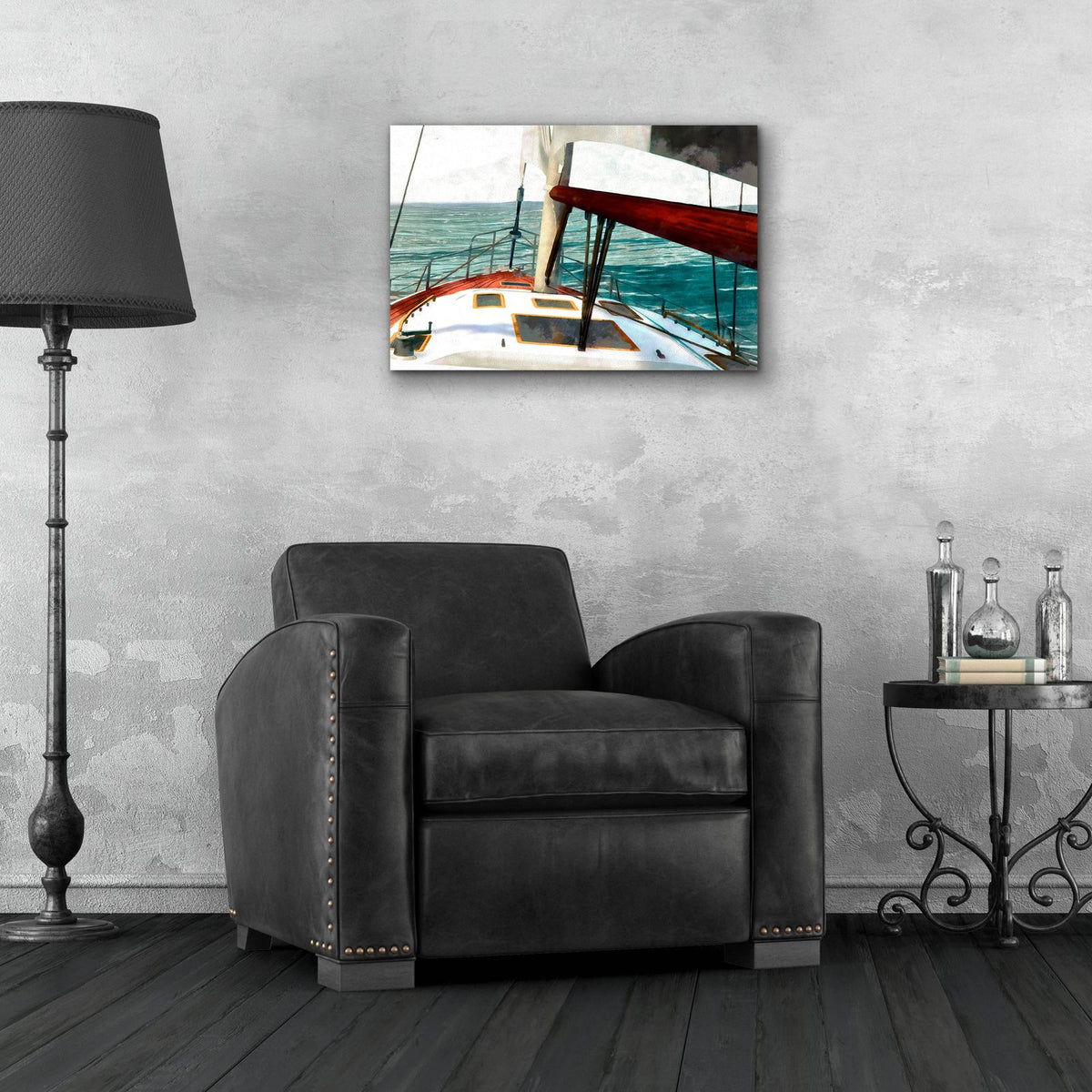 Sailing The Seas 2 by Alonzo Saunders - 24x16 acrylic wall art in a room
