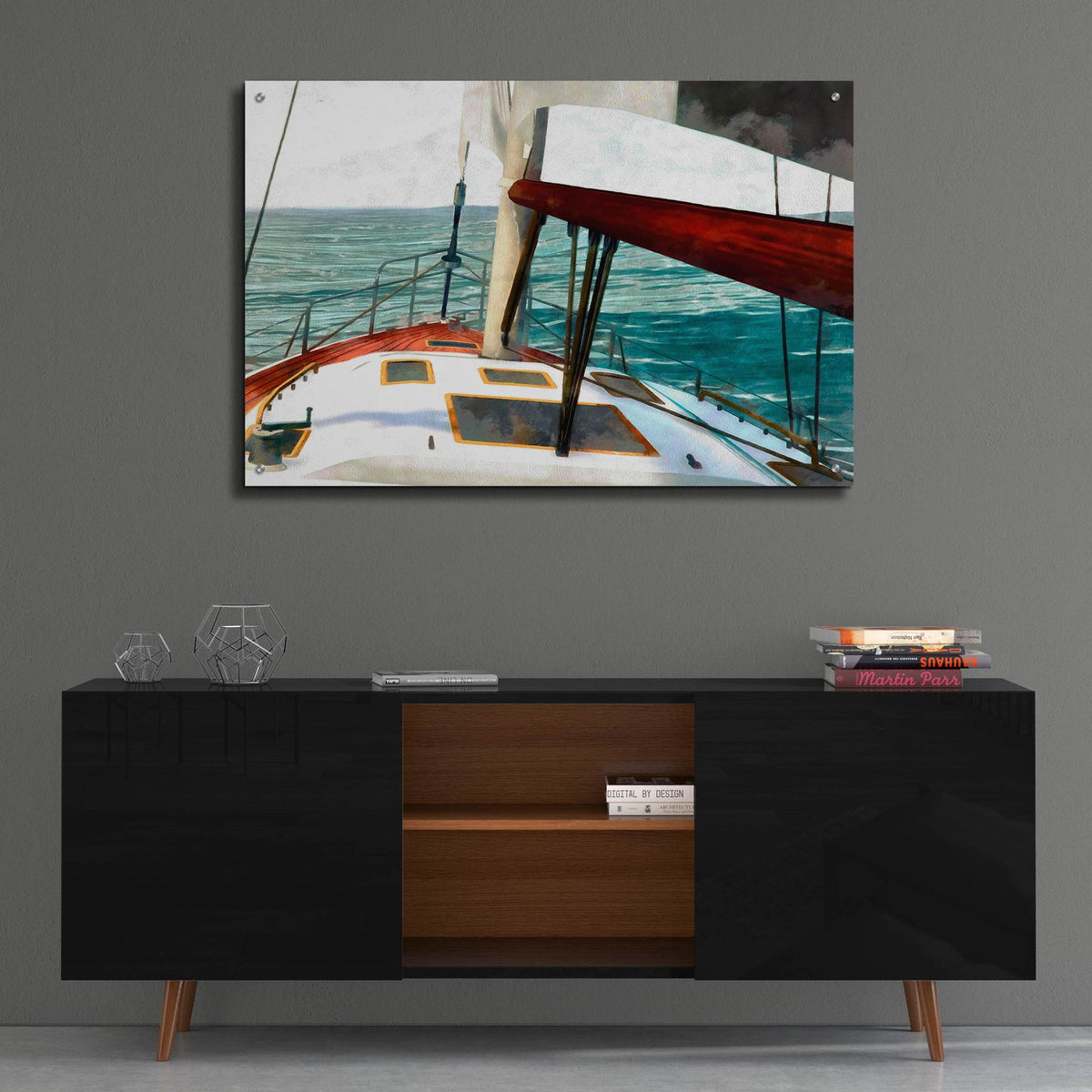 Sailing The Seas 2 by Alonzo Saunders - 36x24 acrylic wall art in a room