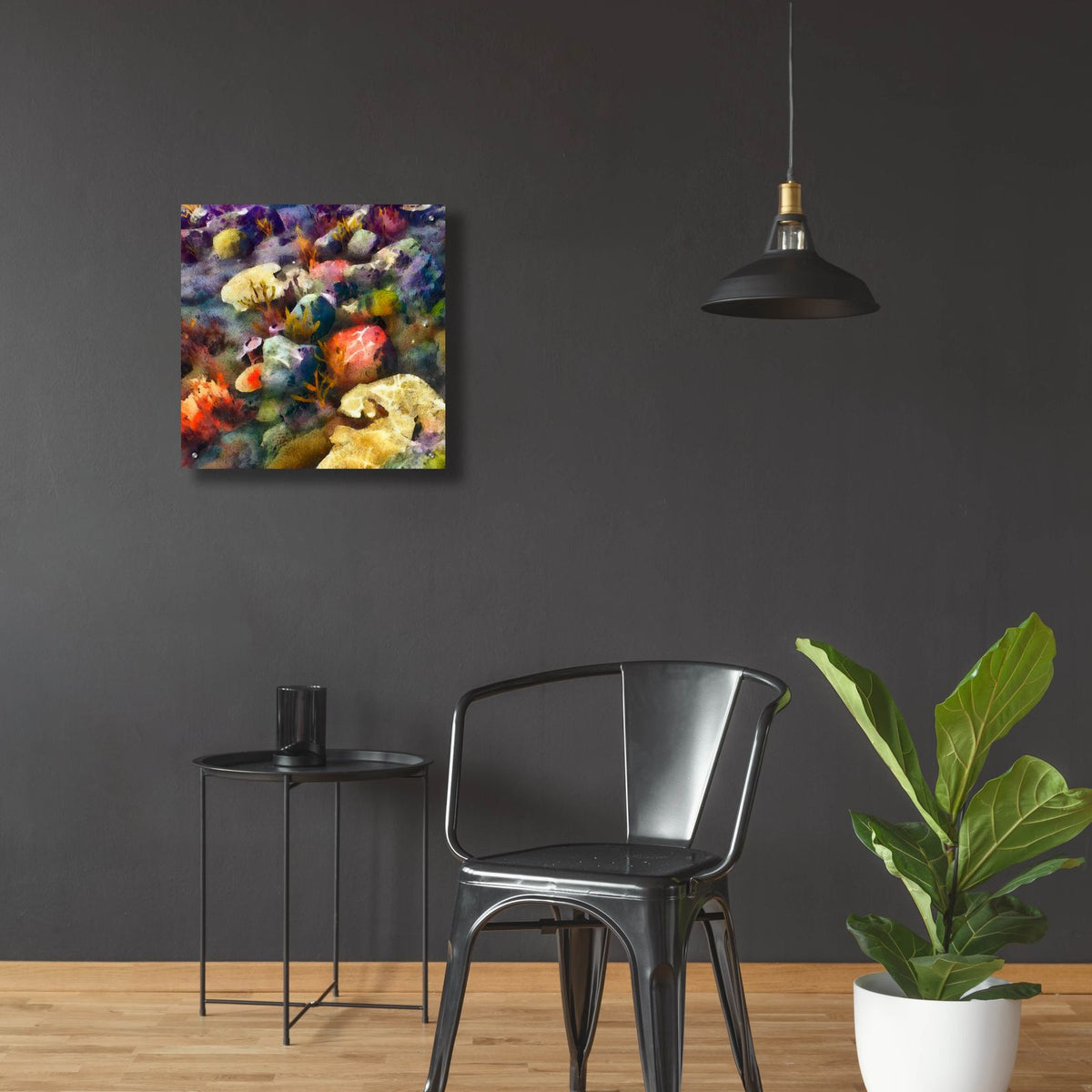 Sea Life 3 by Alonzo Saunders - 24x24 acrylic wall art in a room