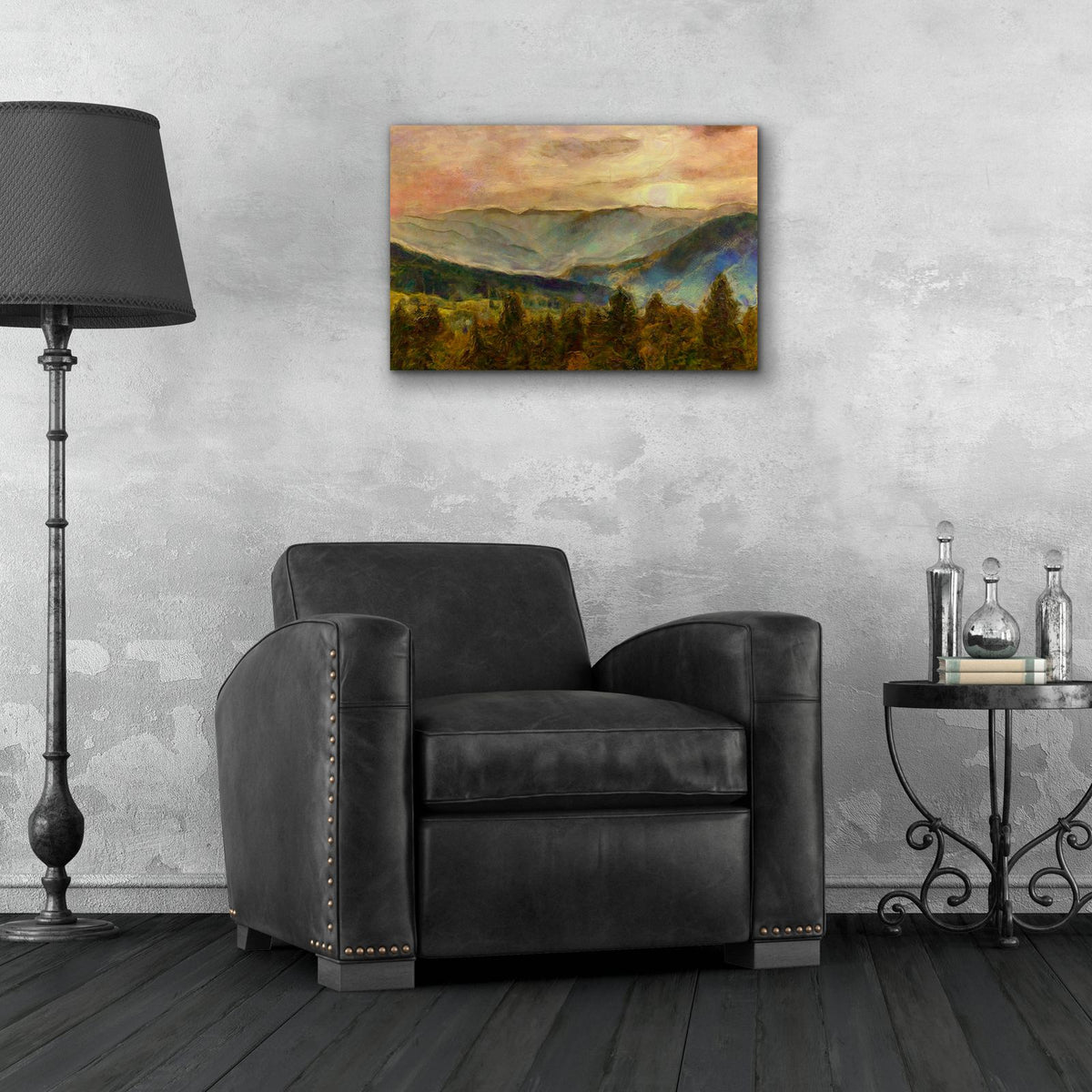 Into The Valley 3 by Alonzo Saunders - 24x16 acrylic wall art in a room