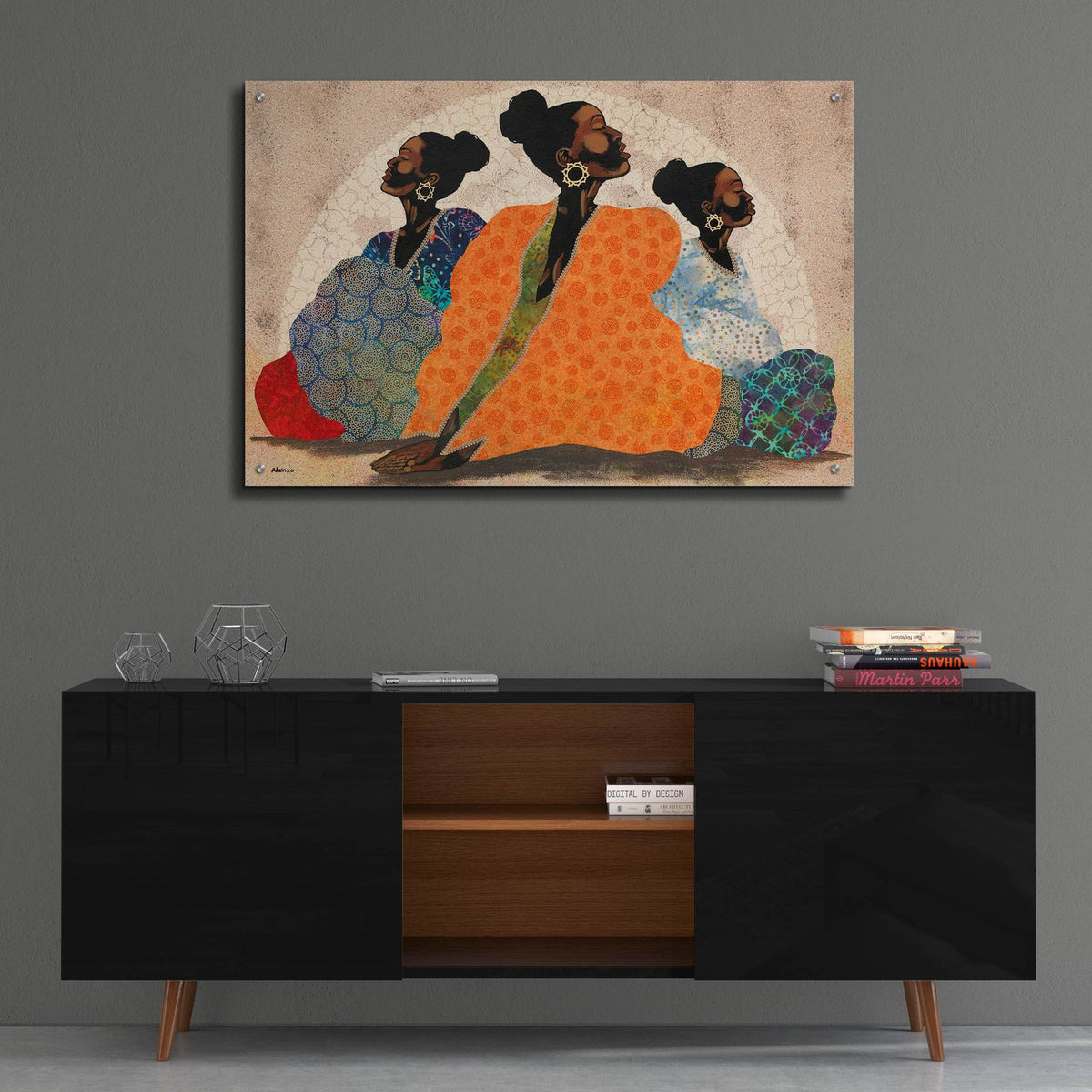 Meditation Contemplation by Alonzo Saunders - 36x24 acrylic wall art in a room