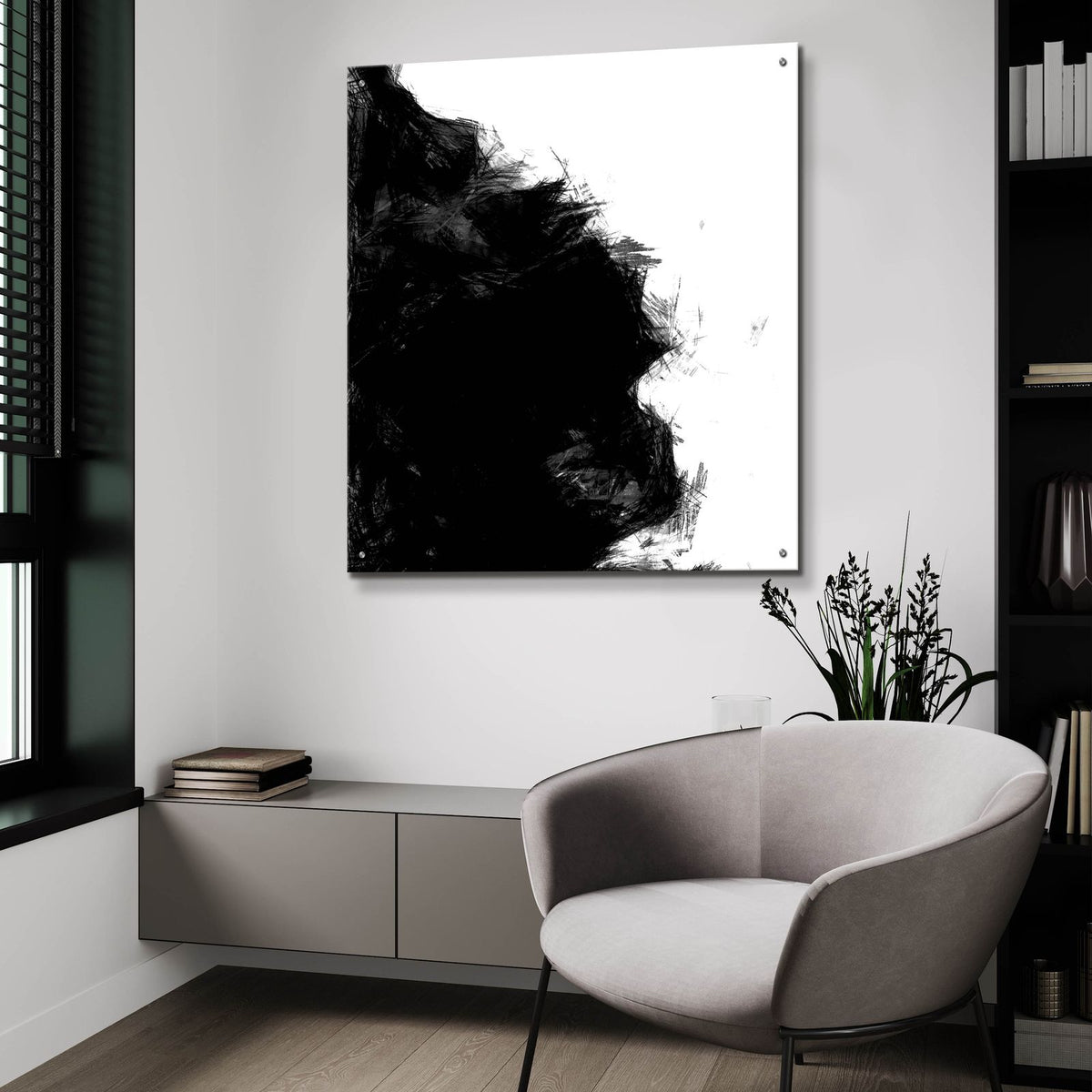 Sketchy 2 by Alonzo Saunders - 36x36 acrylic wall art in a room