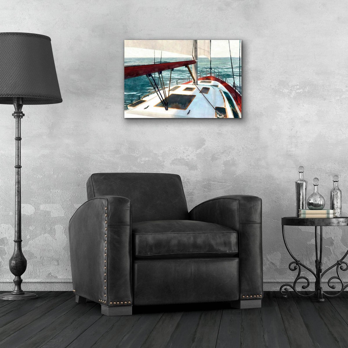 Sailing The Seas 1 by Alonzo Saunders - 24x16 acrylic wall art in a room