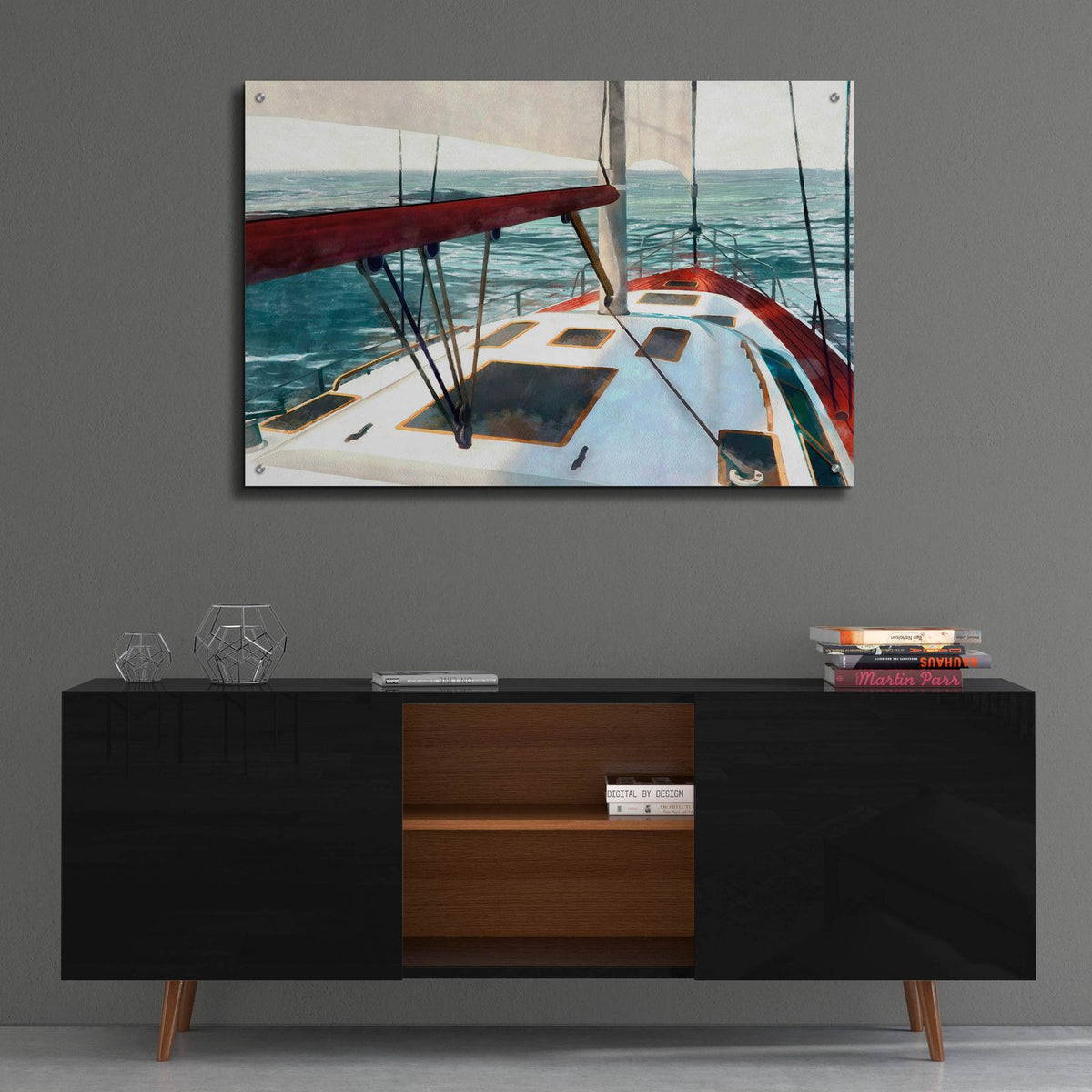 Sailing The Seas 1 by Alonzo Saunders - 36x24 acrylic wall art in a room