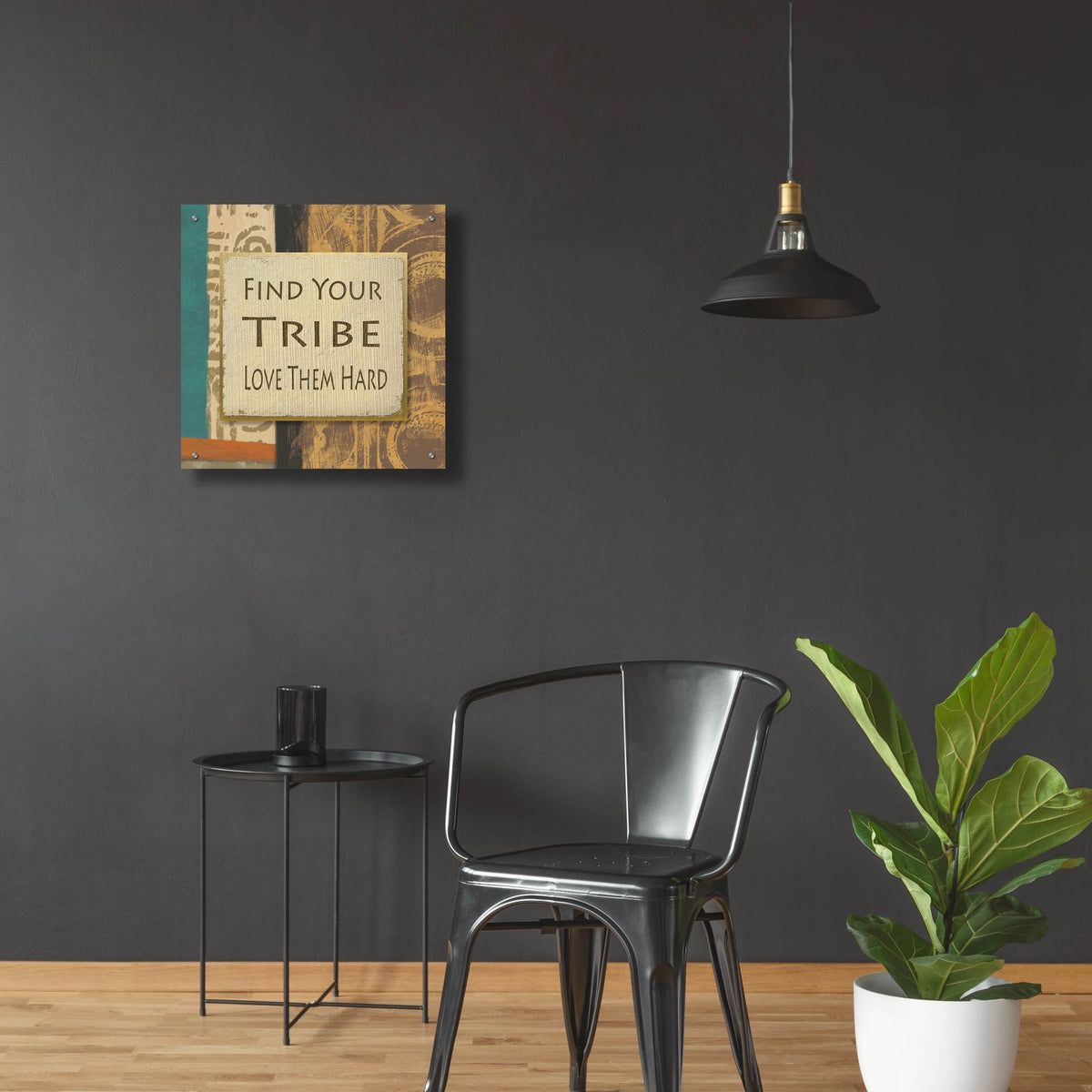 Tribe 1 by Alonzo Saunders - 24x24 acrylic wall art in a room