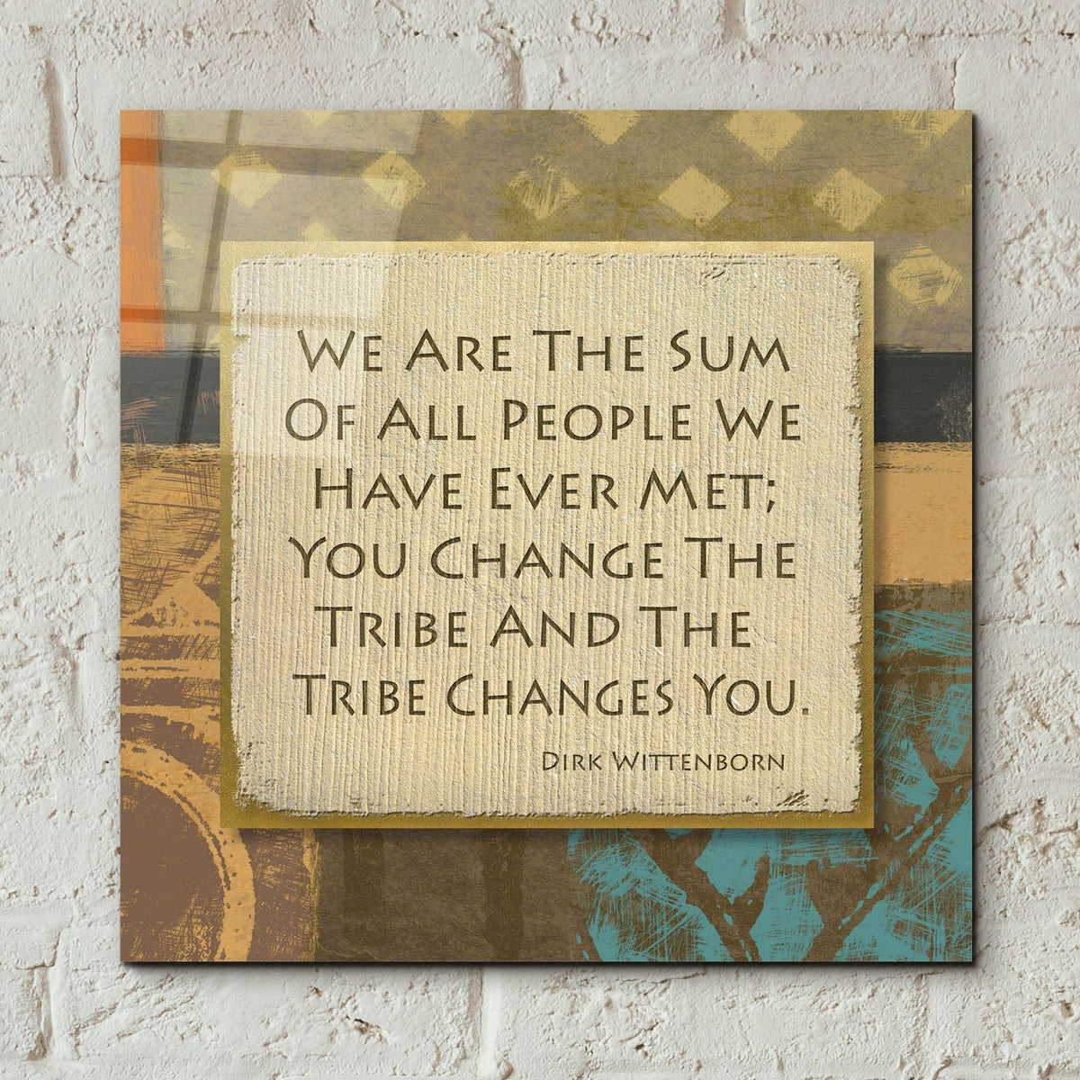 Tribe 2 by Alonzo Saunders - 12x12 acrylic wall art in a room