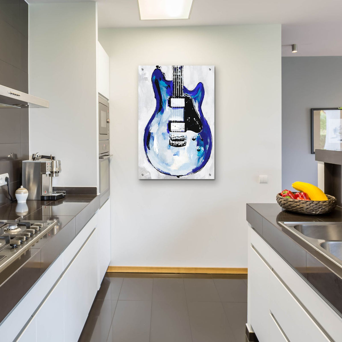 Electric Blues 2 by Annie Warren - 24x36 acrylic wall art in a room