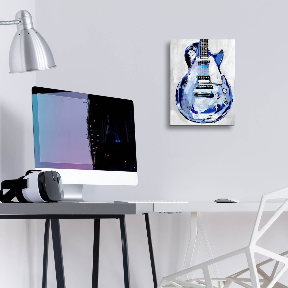 Electric Blues 3 by Annie Warren - 12x16 acrylic wall art in a room