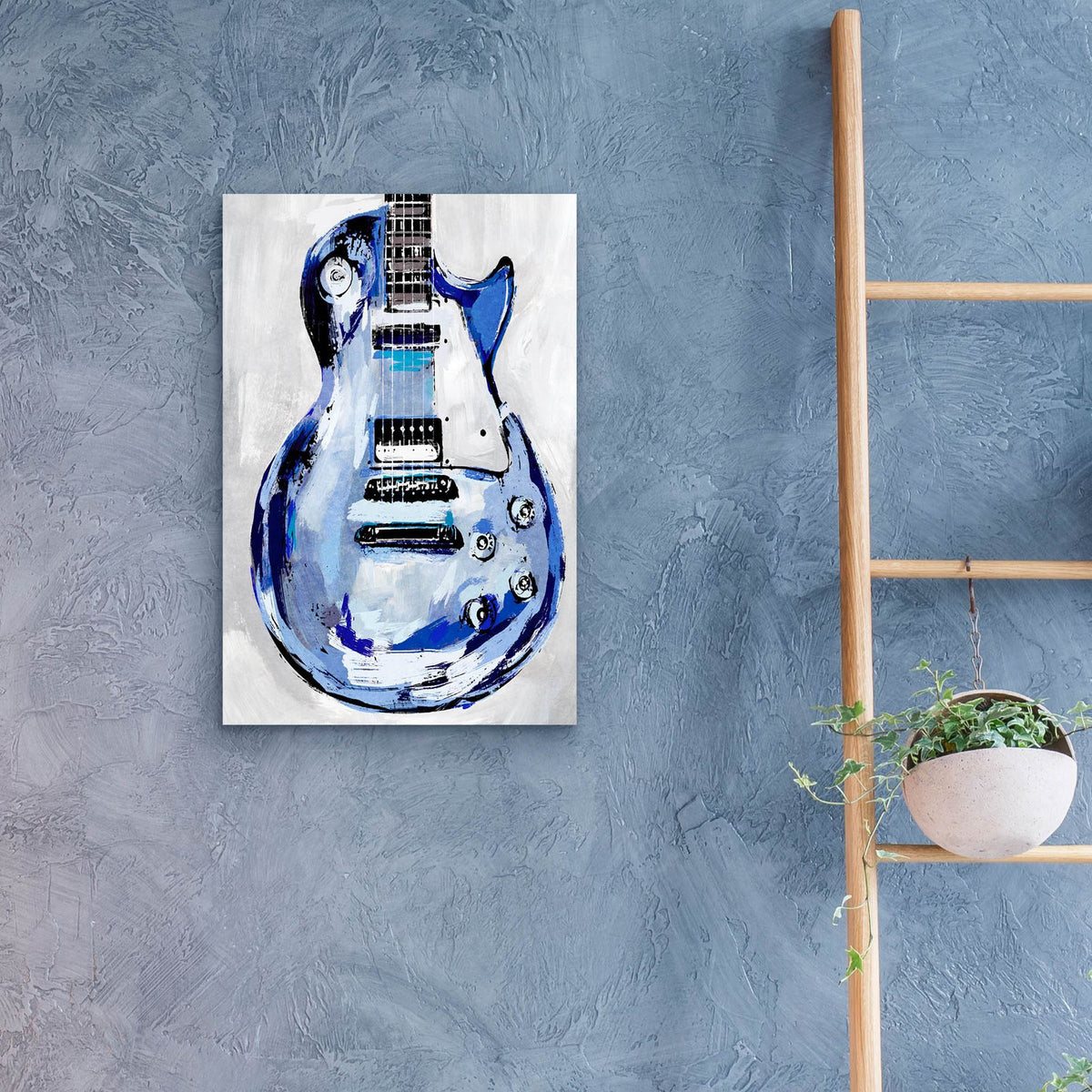 Electric Blues 3 by Annie Warren - 16x24 acrylic wall art in a room