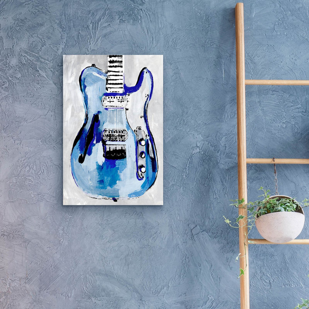 Electric Blues 4 by Annie Warren - 16x24 acrylic wall art in a room
