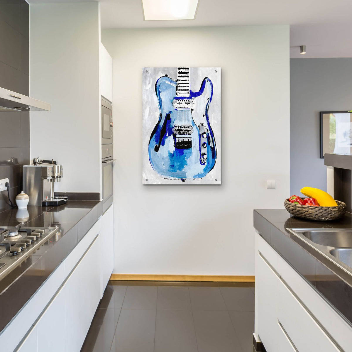 Electric Blues 4 by Annie Warren - 24x36 acrylic wall art in a room
