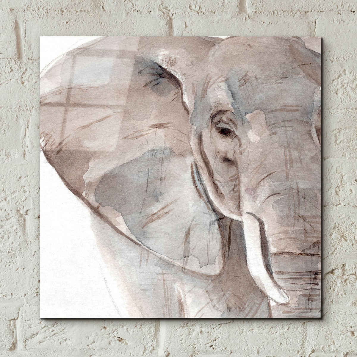 Elephant Grooves 2 by Annie Warren - 12x12 acrylic wall art in a room