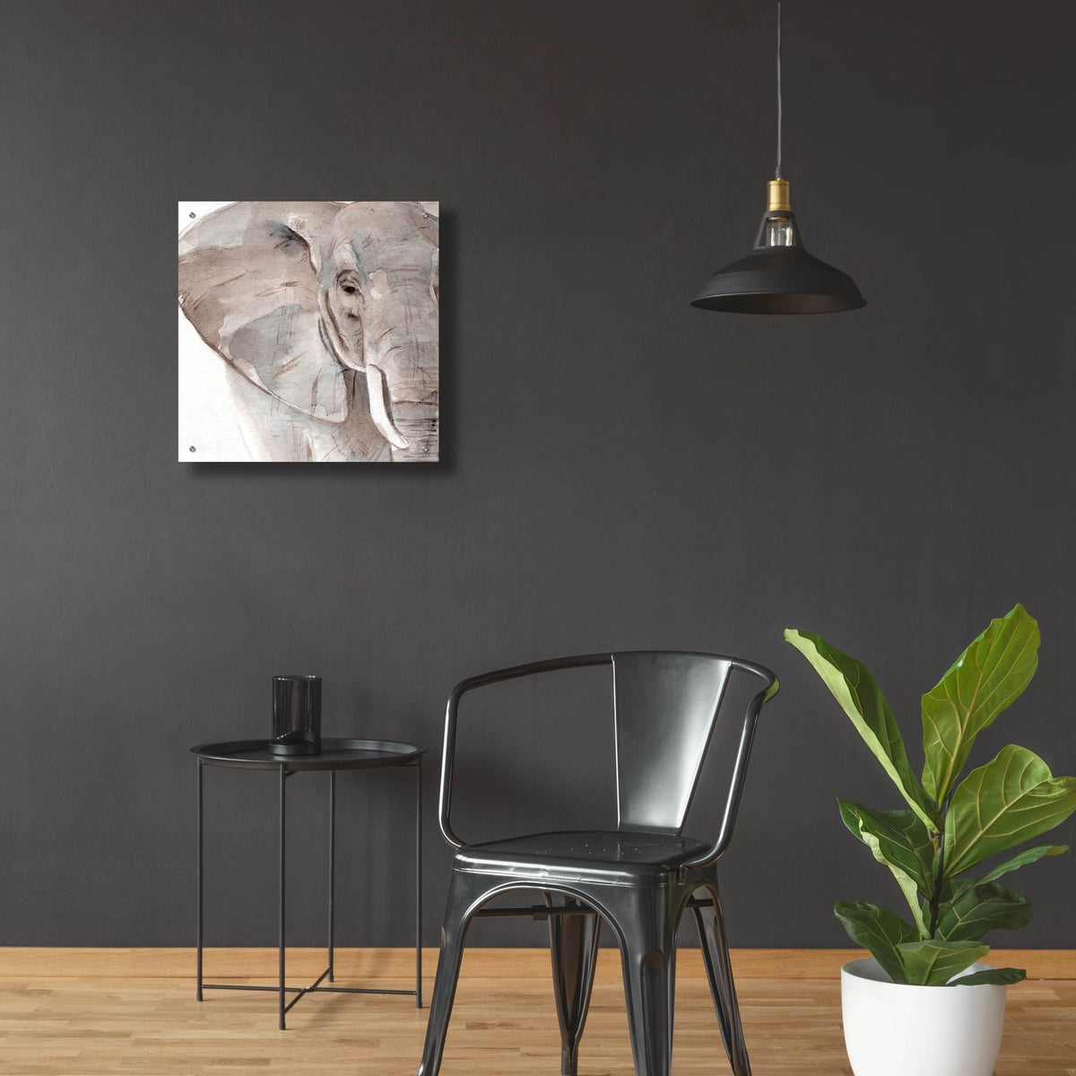 Elephant Grooves 2 by Annie Warren - 24x24 acrylic wall art in a room