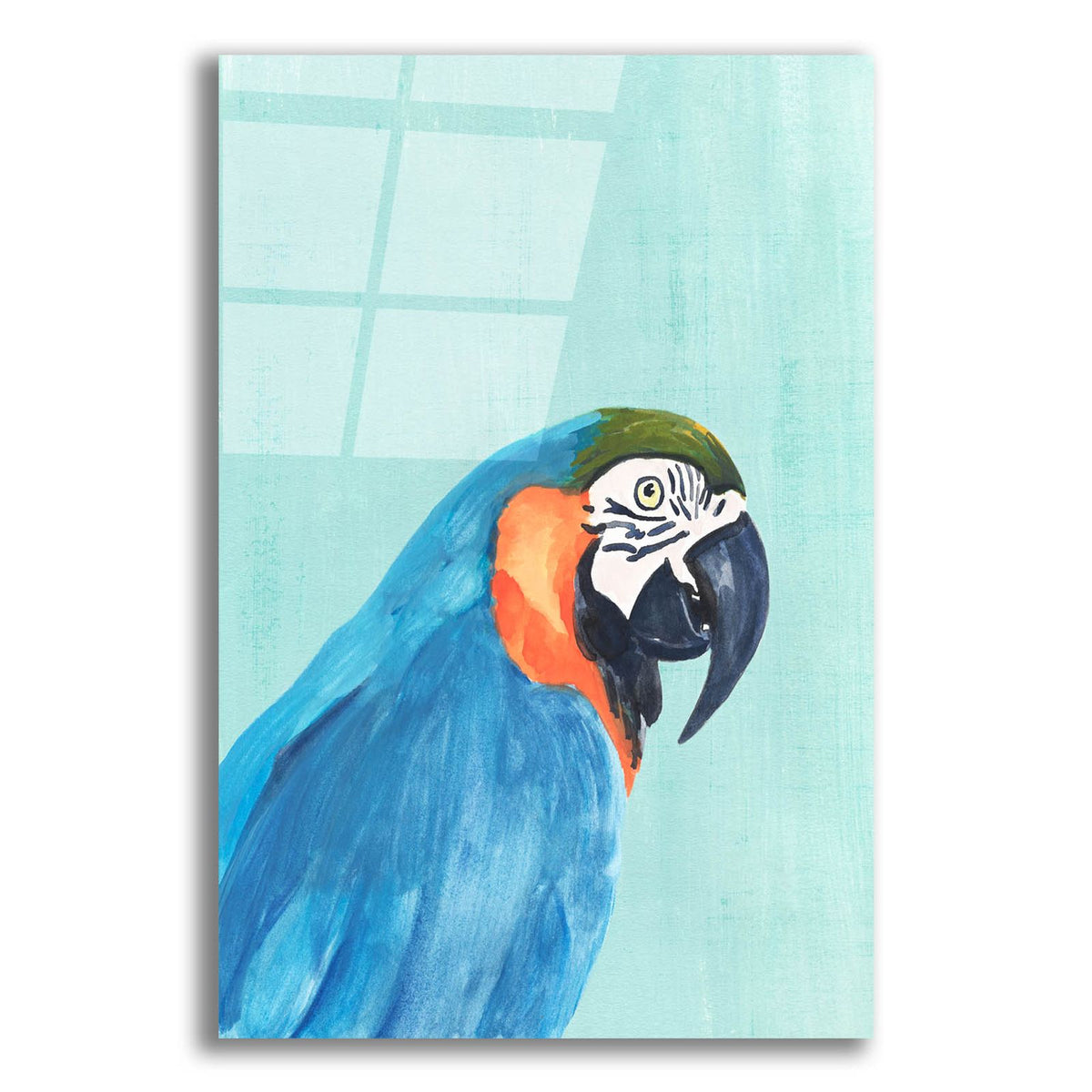 Exotic Bird On Blue 1 by Annie Warren acrylic glass wall art