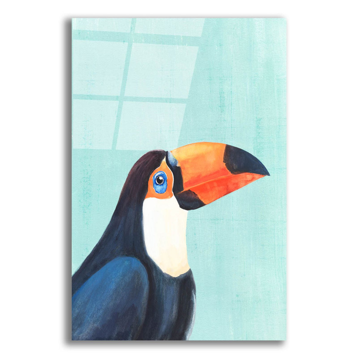 Exotic Bird On Blue 2 by Annie Warren acrylic glass wall art