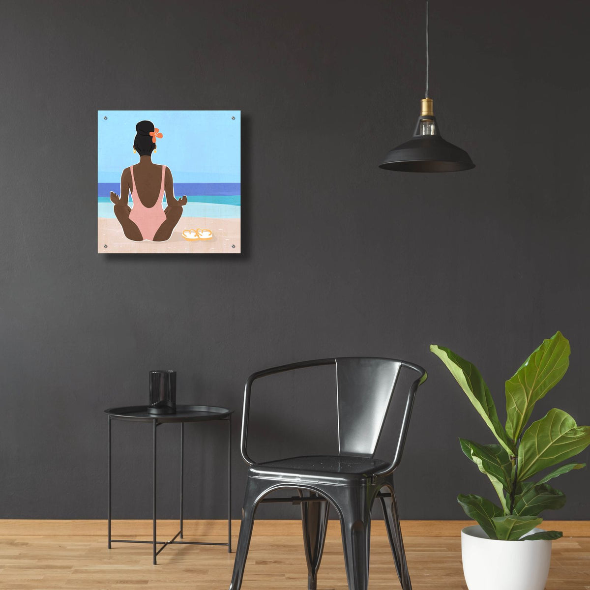 Ocean Gaze 1 by Annie Warren - 24x24 acrylic wall art in a room