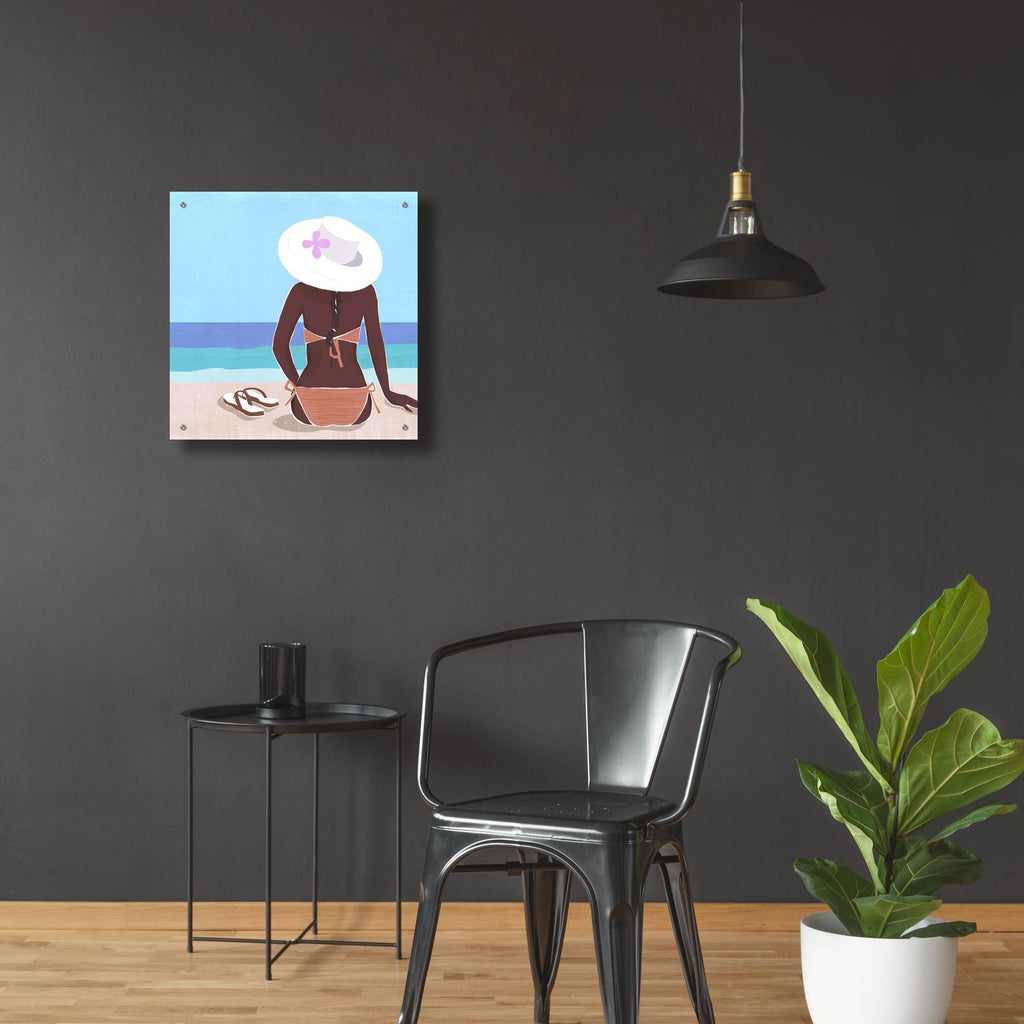 Ocean Gaze 2 by Annie Warren - 24x24 acrylic wall art in a room